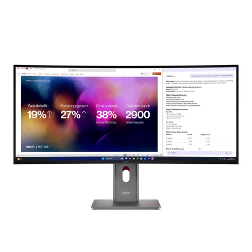 Lenovo ThinkVision P40WD-40 monitor komputerowy 100,8 cm (39.7") 5120 x 2160 px WUHD LED Czarny