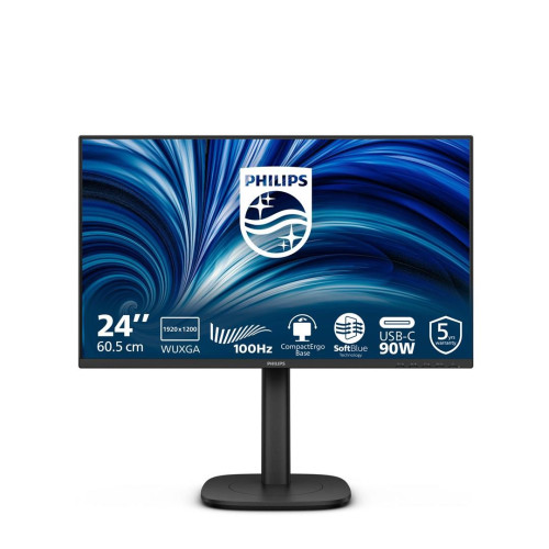 Philips 3000 series 24B2U3301D/00 monitor komputerowy 61,2 cm (24.1") 1920 x 1200 px WUXGA LCD Czarny
