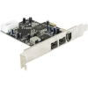 Delock PCI Express Karte > 2 x extern FireWire B + 1 x extern FireWire A
