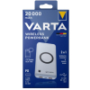 Varta 57909 101 111 bank mocy Litowo-polimerowy (LiPo) 20000 mAh Bezprzewodowe ładowanie Biały