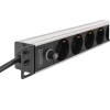 Digitus DN-95437 rozdzielacz zasilania PDU 9 x gniazdo sieciowe 1U Czarny, Srebrny-23061276