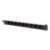 Digitus DN-95440 rozdzielacz zasilania PDU 9 x gniazdo sieciowe 1U Czarny, Srebrny