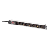Digitus DN-95436 rozdzielacz zasilania PDU 8 x gniazdo sieciowe 1U Czarny, Srebrny