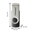 Intenso USB 256GB OFFICE LINE 3.2 Gen1 Silver-Black pamięć USB USB Typu-A 3.2 Gen 1 (3.1 Gen 1) Czarny, Srebrny-230741