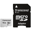 SD microSD Card 16GB Transcend SDHC USD300S-A w/Adapter