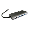LC-Power LC-HUB-C-MULTI-5 stacja dokująca Przewodowa USB 3.2 Gen 1 (3.1 Gen 1) Type-C Antracyt, Czarny