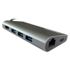 LC-Power LC-HUB-C-MULTI-5 stacja dokująca Przewodowa USB 3.2 Gen 1 (3.1 Gen 1) Type-C Antracyt, Czarny-23074893