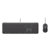 Logitech 920-013343 klawiatura Dołączona myszka Dom/Biuro USB QWERTZ Niemiecki Grafitowy