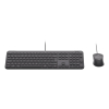 Logitech 920-013343 klawiatura Dołączona myszka Dom/Biuro USB QWERTZ Niemiecki Grafitowy-23075262