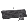 Logitech 920-013343 klawiatura Dołączona myszka Dom/Biuro USB QWERTZ Niemiecki Grafitowy-23075263