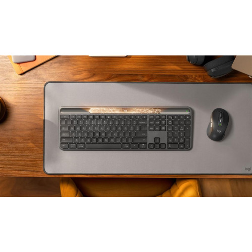 Logitech Signature Slim Solar+ K980 klawiatura Uniwersalne RF Wireless + Bluetooth QWERTY UK międzynarodowy Grafitowy-2
