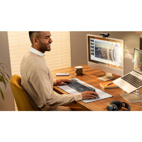 Logitech Signature Slim Solar+ K980 klawiatura Uniwersalne RF Wireless + Bluetooth QWERTY UK międzynarodowy Grafitowy-2