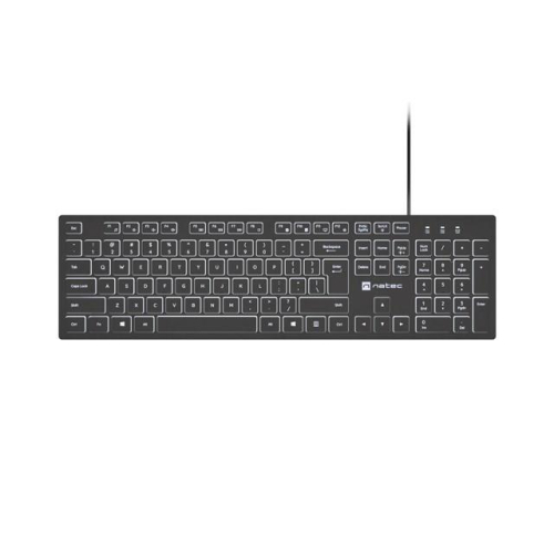 NATEC KLAWIATURA HERRING GLOW US BIAŁE PODŚWIETLENIE