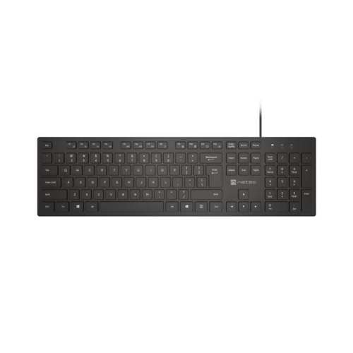 NATEC KLAWIATURA HERRING MULTIMEDIALNA US SLIM CZARNA-23011176