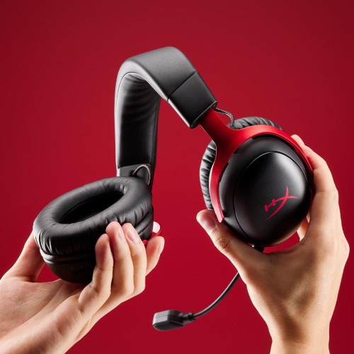 HyperX Cloud III Wireless – bezprzewodowy zestaw słuchawkowy do gier (czarno-czerwony)-23011805