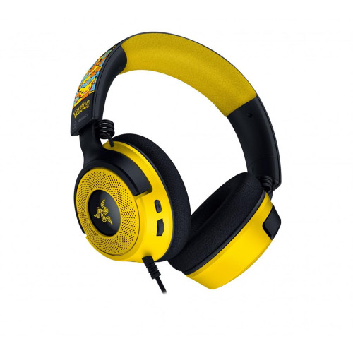 Razer Kraken V4 X Pokemon Zestaw słuchawkowy Przewodowa Opaska na głowę Gaming USB Type-C / USB Type-A Czarny, Żół