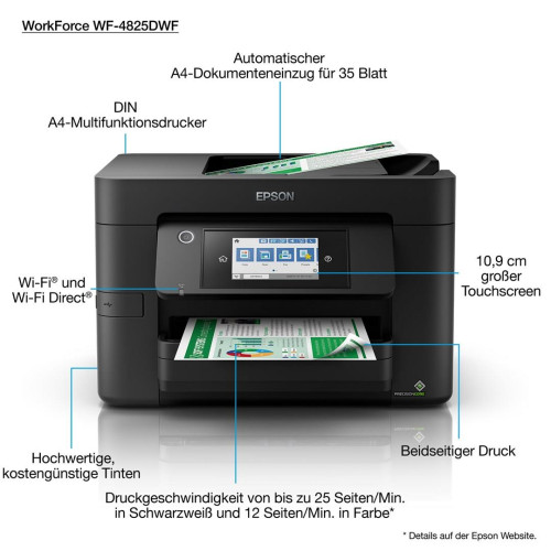 Epson WorkForce Pro WF-4825DWF Atramentowa A4 4800 x 2400 DPI 25 stron/min Wi-Fi-23012462