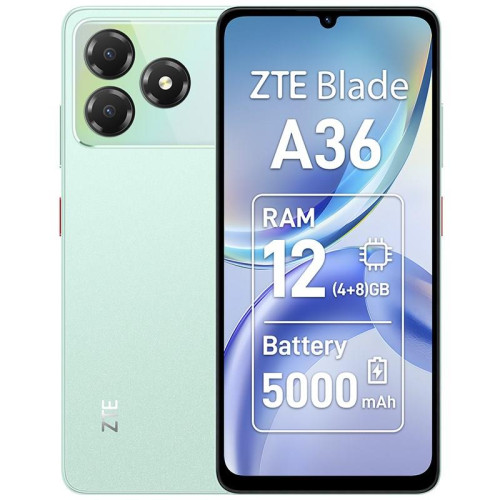 ZTE Blade A36 17,1 cm (6.75") Dual SIM Android 15 4G USB Type-C 4 GB 64 GB 5000 mAh Zielony