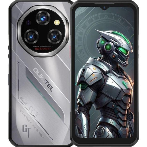Oukitel WP62 6,58" Smartphone Dual SIM Android 15 5G USB Type-C 16 GB 512 GB 11000 mAh Srebrny