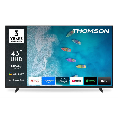 Thomson 43UG4S15 Telewizor 109,2 cm (43") 4K Ultra HD Smart TV Wi-Fi Czarny