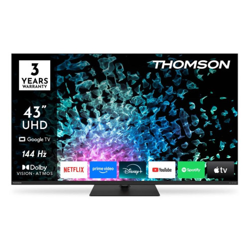 Thomson 43MG7C15 Telewizor 109,2 cm (43") 4K Ultra HD Smart TV Wi-Fi Czarny 320 cd/m2