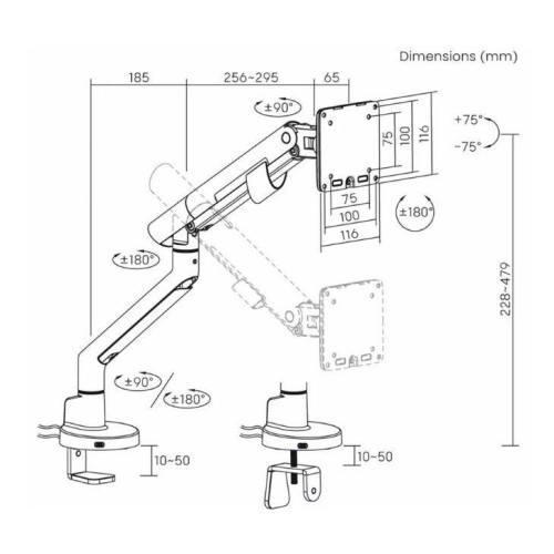 Uchwyt biurkowy do monitora ART RAMM L-29GD LED/LCD 17-35