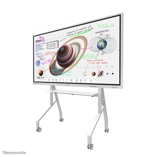 Neomounts FL50-525WH1 Stojak na kółkach do telewizora 139,7 cm (55