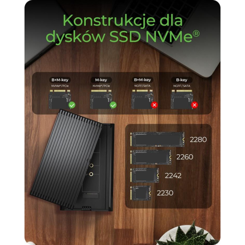 Obudowa SSD IB-1920M-C42 NNVMe SSD , USB4 GEN 3x2 (40GB)-23037005