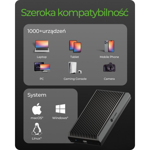 Obudowa SSD IB-1920M-C42 NNVMe SSD , USB4 GEN 3x2 (40GB)-23037006