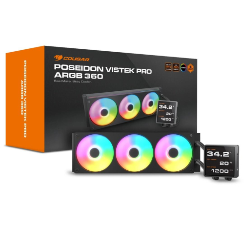 COUGAR CGR-PSDVPRGB-B-360 Procesor Chłodnica cieczy all-in-one 12 cm Czarny-23049597