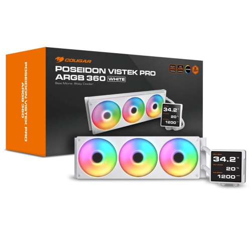 COUGAR CGR-PSDVPRGB-W-360 Procesor Chłodnica cieczy all-in-one 12 cm Biały-23049623
