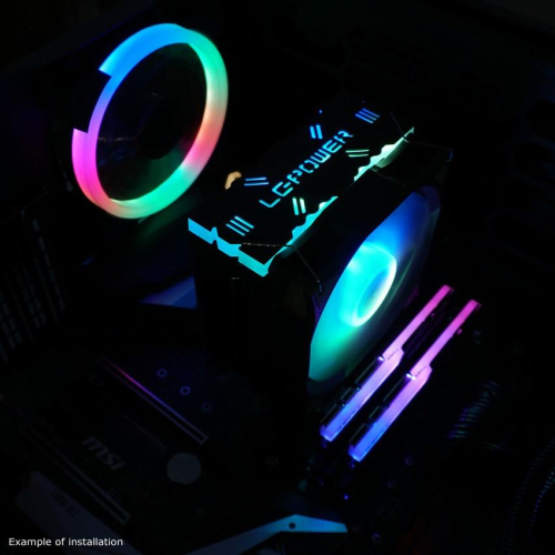 LC-Power LC-CC-120-ARGB-PRO system chłodzenia komputerów Procesor Chlodnica/wentylator 12 cm Czarny-23049742