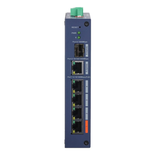Dahua Technology CHS4106-4ET-60 przełącznik sieciowy Zarządzany L2 Fast Ethernet (10/100) Obsługa PoE Desktop Niebie