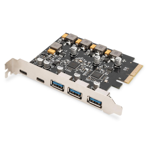 Digitus Karta PCIe 2 x USB-C i 3 x USB A