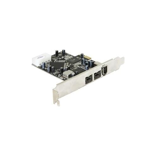 Delock PCI Express Karte > 2 x extern FireWire B + 1 x extern FireWire A