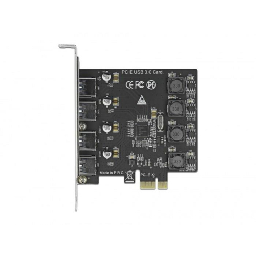 DeLOCK Karta PCI Express x1 do 4 x zewnętrzne USB Typ-A żeński SuperSpeed USB (USB 3.2 Gen 1)