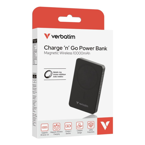 Verbatim Charge 'n' Go Essentials 10000 mAh Bezprzewodowe ładowanie Czarny-23060767