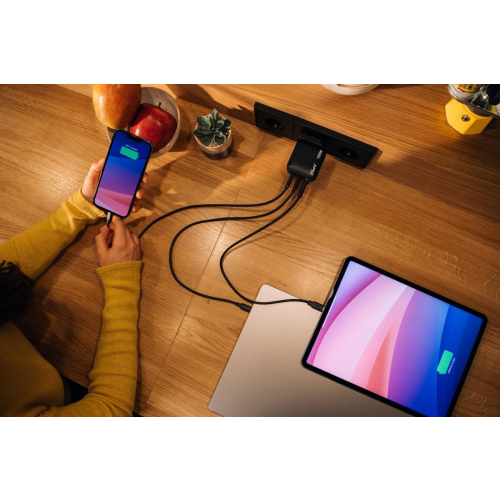 Verbatim GaN Charger 100W Uniwersalne Czarny Prąd przemienny Szybkie ładowanie Wewnętrzna-23060907