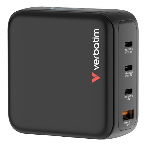 Verbatim 30240 ładowarka do urządzeń przenośnych Uniwersalne Czarny Prąd przemienny Szybkie ładowanie Wewnętrzna-