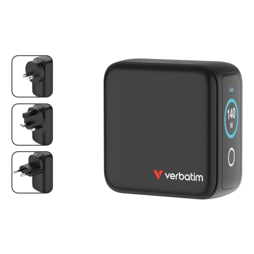 Verbatim 30240 ładowarka do urządzeń przenośnych Uniwersalne Czarny Prąd przemienny Szybkie ładowanie Wewnętrzna-