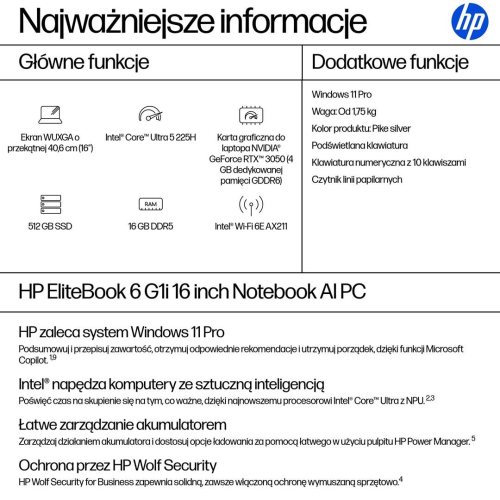 HP Elitebook 6 G1i Ultra 5 225H 16
