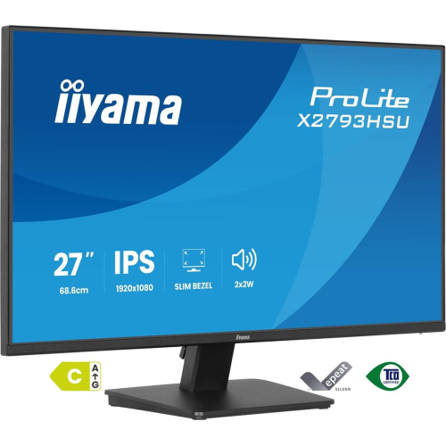 iiyama ProLite X2793HSU-B1 monitor komputerowy 68,6 cm (27") 1920 x 1080 px Full HD LED Czarny
