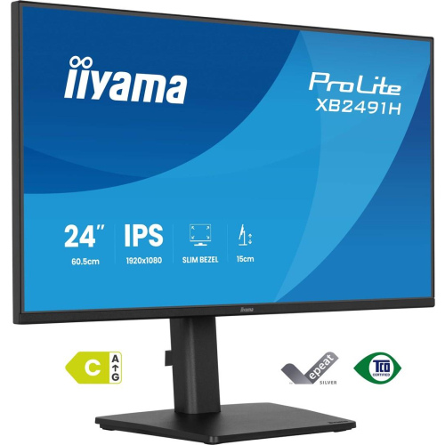 iiyama ProLite XB2491H-B1 monitor komputerowy 60,5 cm (23.8") 1920 x 1080 px Full HD LCD Czarny