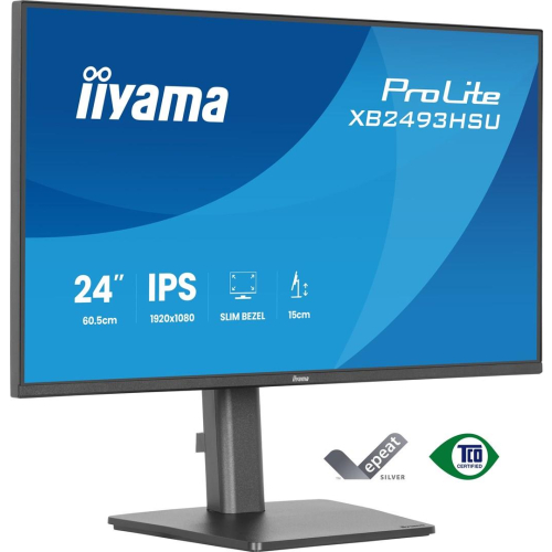 iiyama ProLite XB2493HSU-B1 monitor komputerowy 60,5 cm (23.8") 1920 x 1080 px Full HD LED Czarny