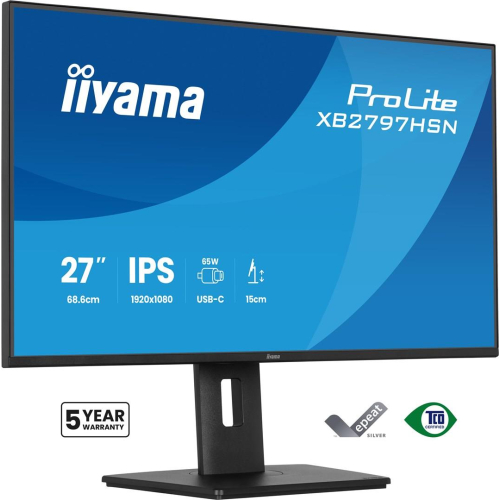 iiyama ProLite XB2797HSN-B1 monitor komputerowy 68,6 cm (27") 1920 x 1080 px Full HD LCD Czarny