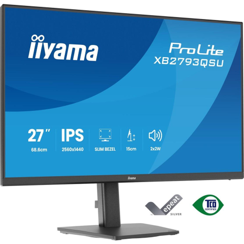 iiyama ProLite XB2793QSU-B1 monitor komputerowy 68,6 cm (27") 2560 x 1440 px Quad HD LED Czarny