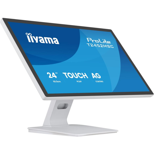 iiyama ProLite T2452MSC-W1AG monitor komputerowy 60,5 cm (23.8") 1920 x 1080 px Full HD LED Ekran dotykowy Biały
