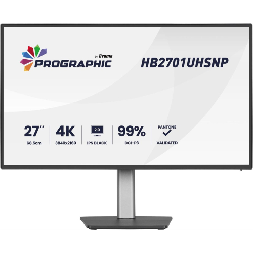 iiyama PROGRAPHIC HB2701UHSNP-B1 monitor komputerowy 68,6 cm (27") 3840 x 2160 px 4K Ultra HD LCD Czarny