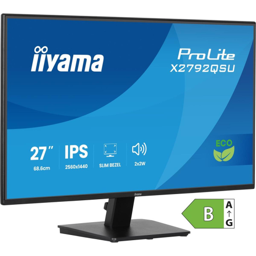 iiyama ProLite X2792QSU-B1 monitor komputerowy 68,6 cm (27") 2560 x 1440 px Quad HD LED Czarny