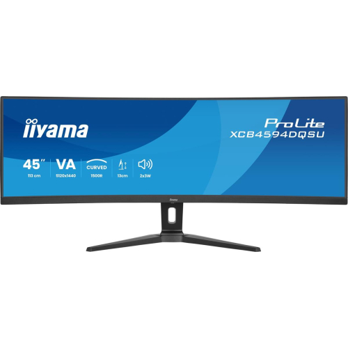 iiyama ProLite XCB4594DQSU-B1 monitor komputerowy 113 cm (44.5") 5120 x 1440 px Dual QHD LED Czarny